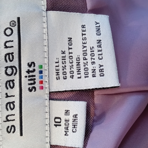 NWT Silk Sharagano mauve suit balzer/skirt suit size 10 - Picture 6 of 17
